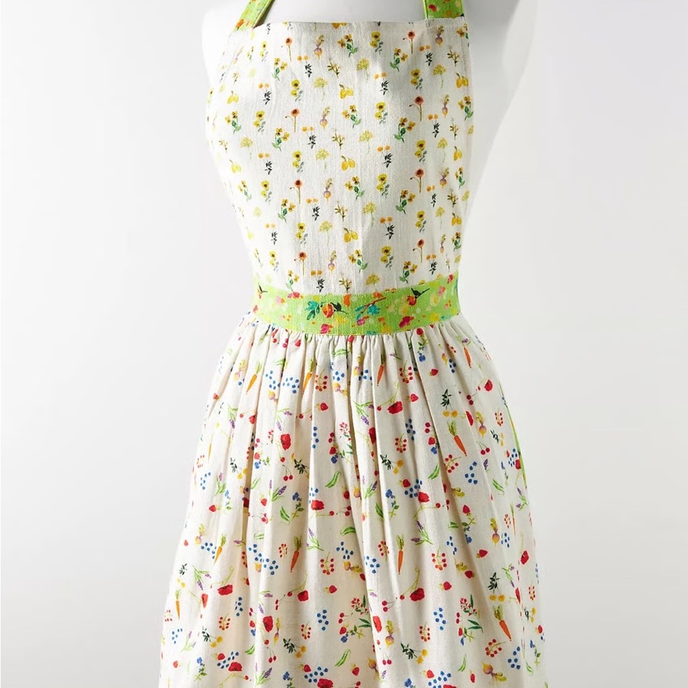 Anthropologie Apron, Appoline Floral Print, Bohemian, Boho Chic French Farmhouse - Picture 2 of 6